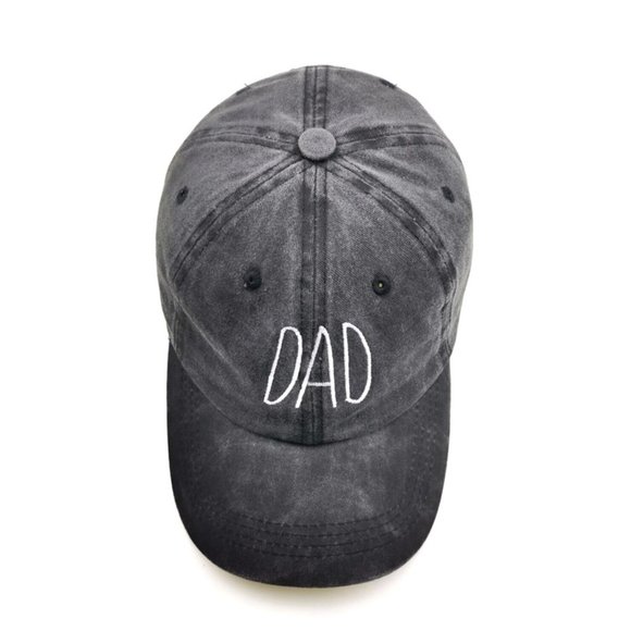 DAD Letters Embroidery Black Baseball Cap, Cotton Washed, Men Hat, Father's‎ Day - Picture 6 of 8